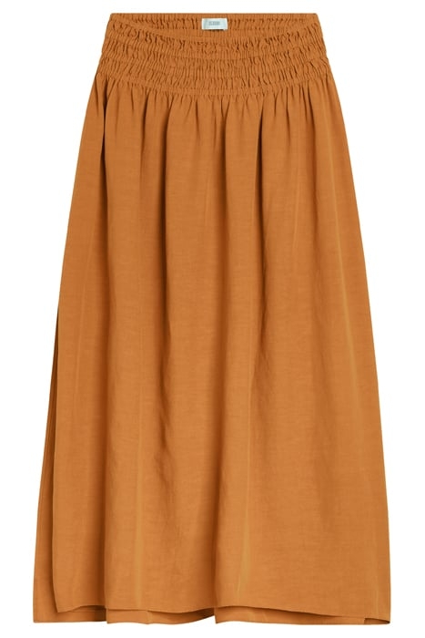 SHIRRED MAXI SKIRT GOLD EARTH 5