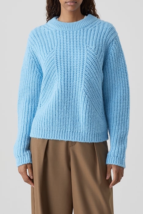 CREW NECK LONG SLEEVE KNITS BRIGHT OCEAN 1