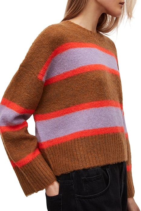 GINI STRIPED JUMPER GINGER/ORANGE 5