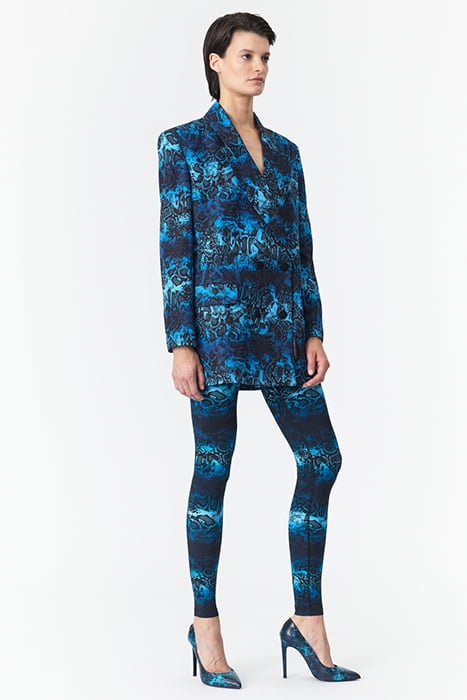 OVERSIZED SNAKE-PRINT BLAZER SNAKE PRINT BLUE 3