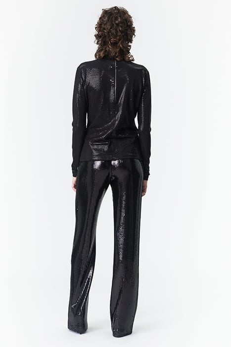 SEQUIN PANTS BLACK 2