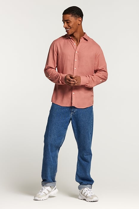 LUCAS LINEN SHIRT BRICK DUST PINK 6