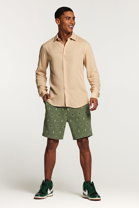 LUCAS LINEN SHIRT WARM SAND BEIGE 4