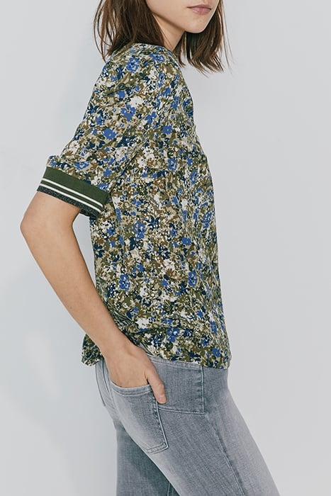 FLOWERY CAMOUFLAGE PRINT SHORT-SLEEVE TOP 3