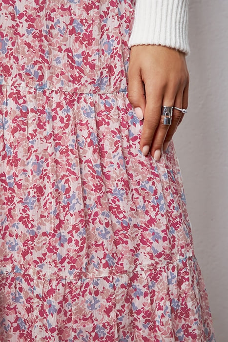 FLORAL PRINT BAGGY LONG SKIRT WITH RUFFLES 5