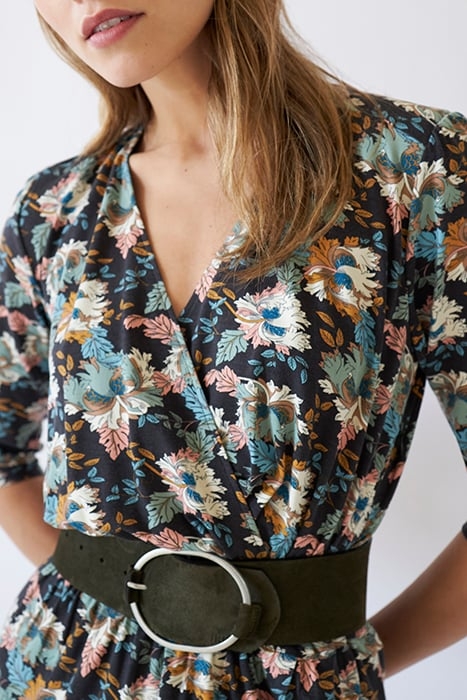 RETRO FLOWER PRINT ECOVERO® VISCOSE JERSEY DRESS 4