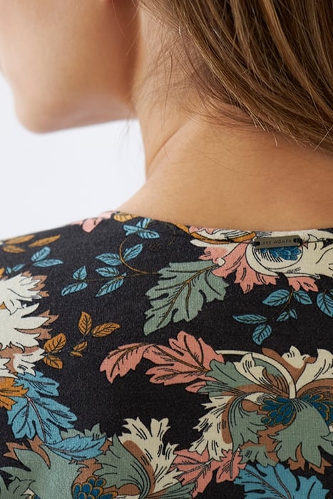 RETRO FLOWER PRINT ECOVERO® VISCOSE JERSEY DRESS 6