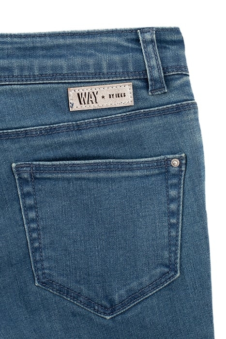 GIRLS’ VINTAGE BLUE SLIM JEANS WITH SIDE BANDS BLUE VINTAGE 4