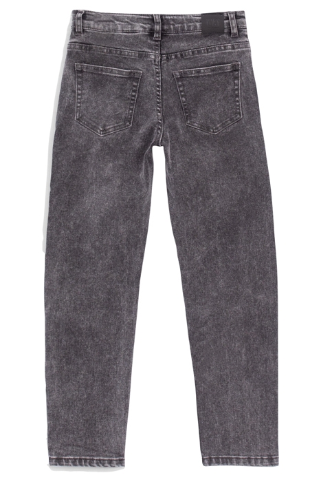 BOYS’ MEDIUM GREY RELAXED JEANS WITH PLACED WORN PATCHES MED 2