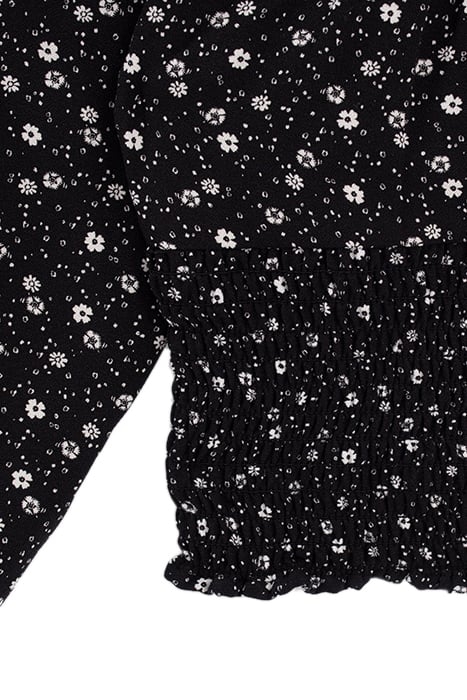 GIRLS’ BLACK FLORAL PRINT CROPPED BLOUSE BLACK 4