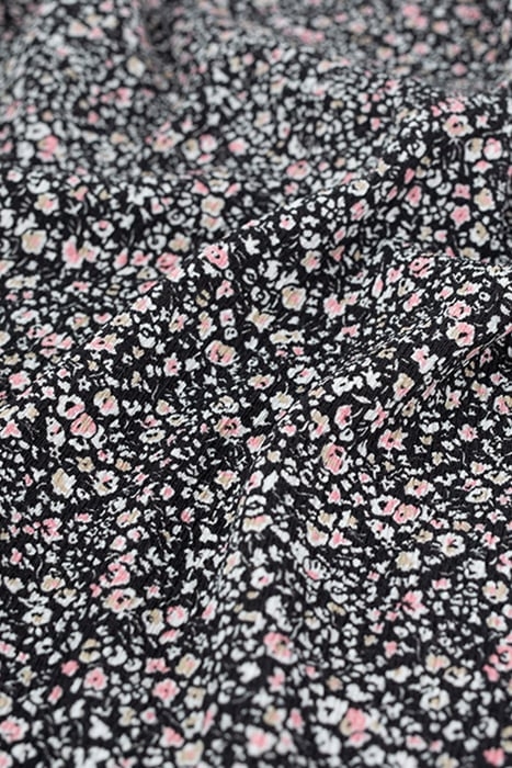 GIRLS’ BLACK FLOWERY PRINT DRESS BLACK 4