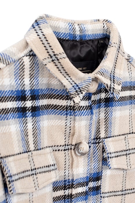 GIRLS’ MASTIC CHECK LONG OVERSHIRT COAT DESERT 4