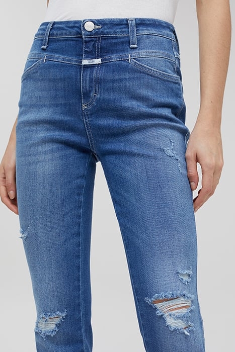 CLOSED WOMEN SKINNY PUSHER JEANS MID BLUE 5