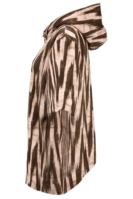 CORCIANO OVERSIZED HOODY BROWN ABSTRACT ETNO AOP 3