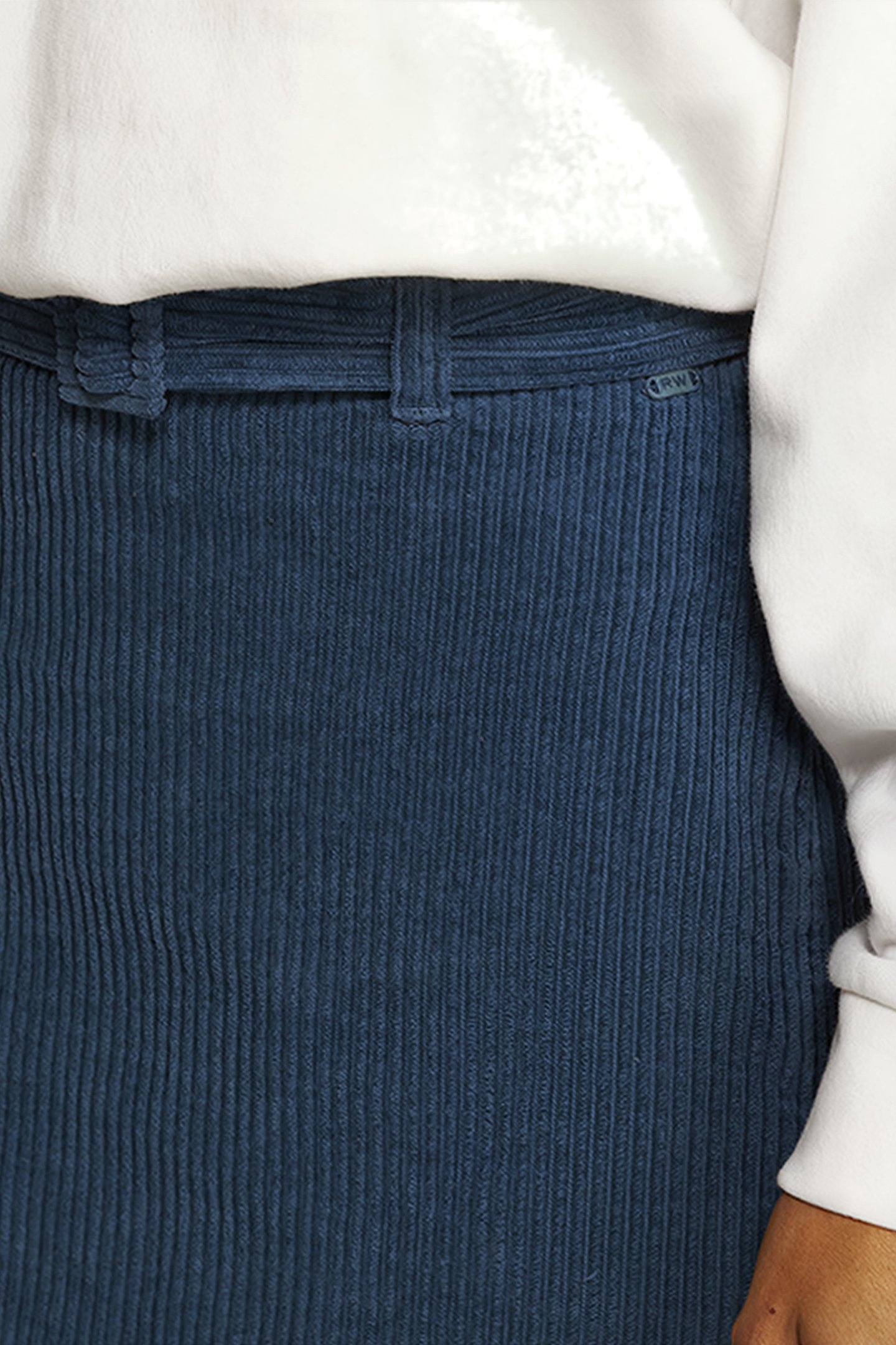 REG WAIST SHORT SKIRT BELT BLUE 6