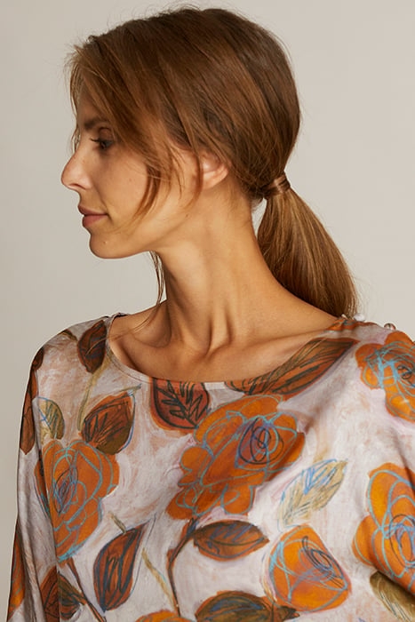 BOATNECK SHIRT 3/4 SL BROWN 5