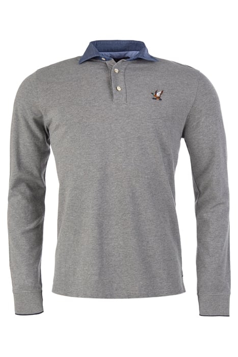 LUX DENIM CLR CF LS PIQ GREY 1