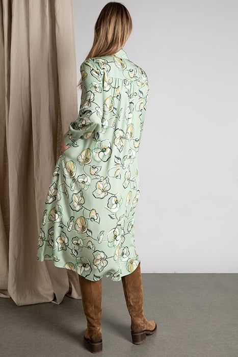 BOW COLLAR DRESS GREEN 3