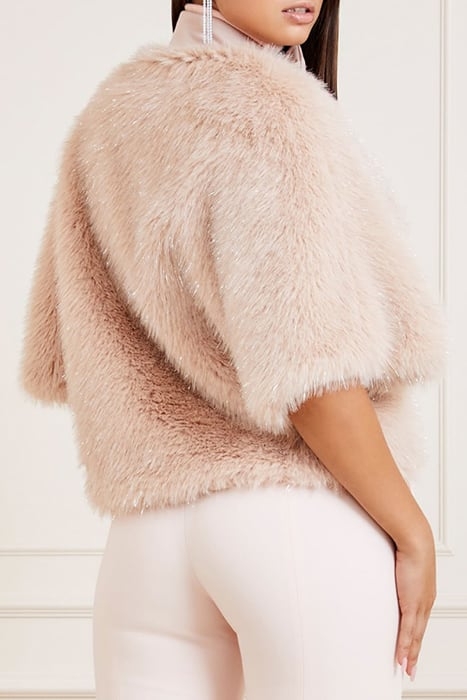 AMBER FAUX FUR PASTEL PINK WITH SIL 2