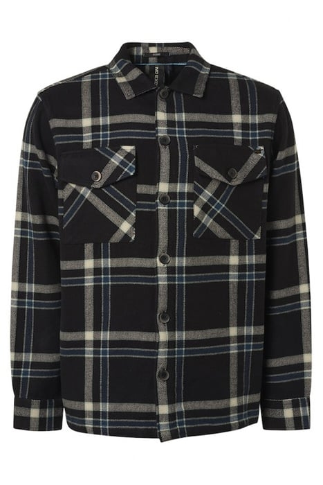 OVERSHIRT BUTTON CLOSURE CHECK BLACK 1