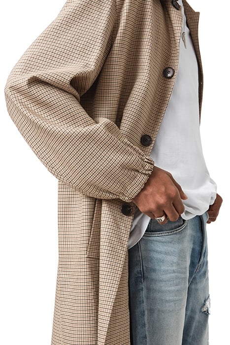 AXON COAT BROWN/BEIGE CHECK 3