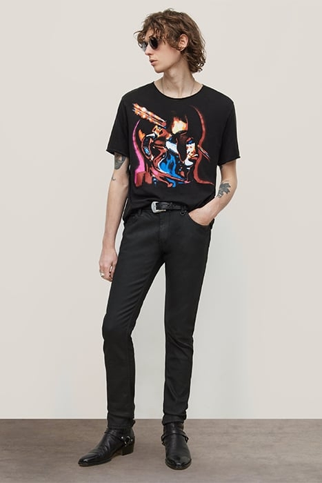 SS RAW EDGE TEE VINTAGE WASH - JUDAS PRIEST STAINE BLACK 4