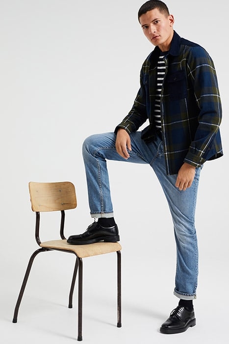 5-POCKET MID WAIST BLUE 5