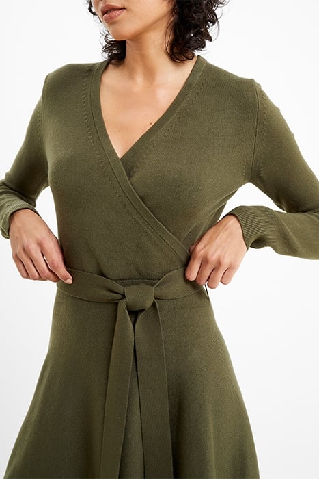 BABYSOFT WRAP MINI DRESS OLIVE NIGHT 5