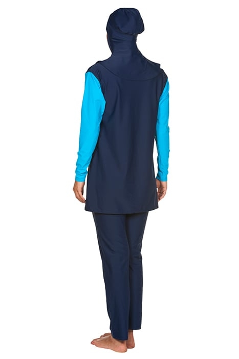 W ABIR COVER UP NAVY TURQUOISE 5