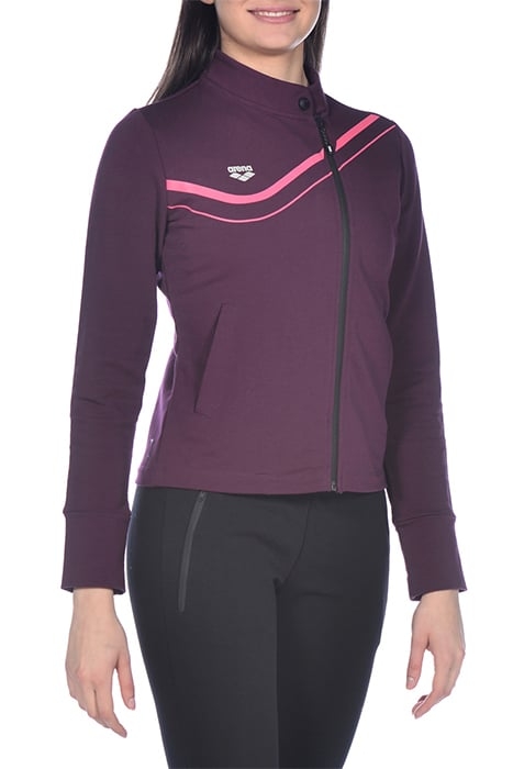 W ASYMMETRIC F/Z JACKET RED WINE 4