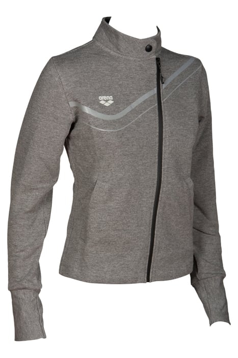 W ASYMMETRIC F/Z JACKET DARK GREY MELANGE 8