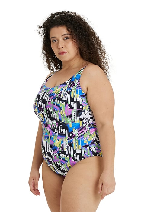 WOMEN'S BODYLIFT SWIMSUIT CAROLINA U BAC BLACK MULTI 2