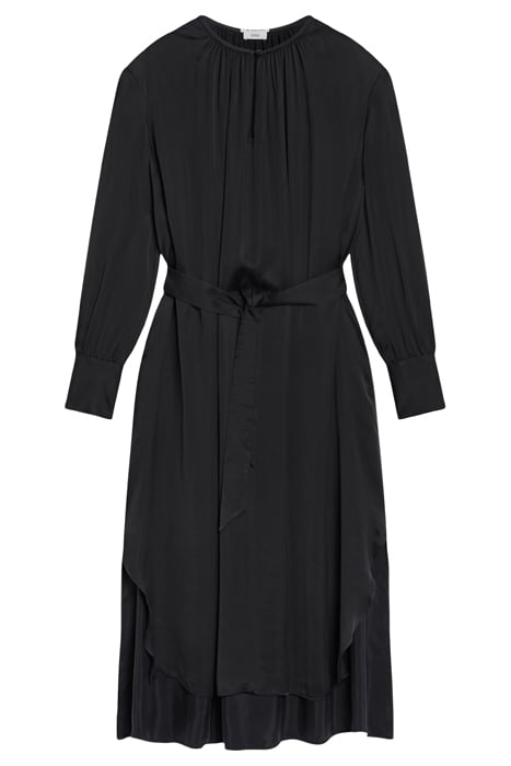 WOMEN GATHERED TUNIC DRESS DRESSES BLACK 6