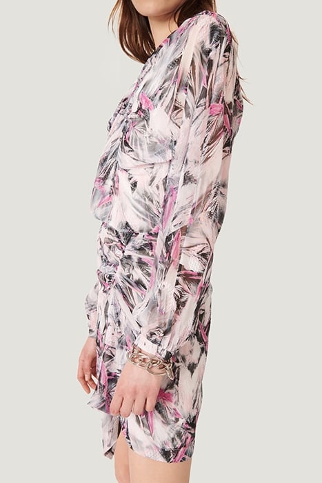 PAOLINA DRESS IN GREY/ECRU/PINK DRESS 4