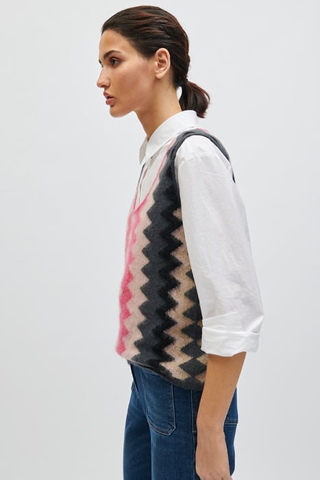 STRICKTOP MIT 70´S-PRINT MULTI 3