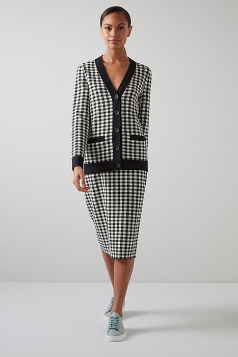 LEA MIDI SKIRT BLUE CHECK 1