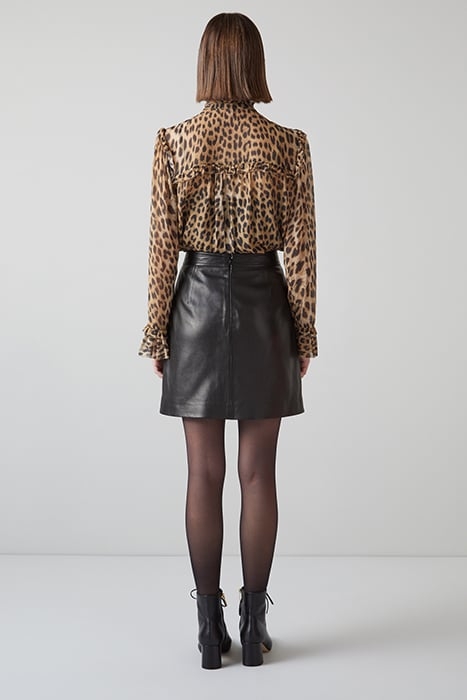 ANAIS LEATHER SKIRT BLACK 2