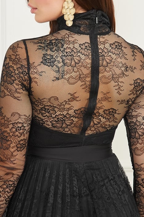 MEI LACE DRESS JET BLACK 5