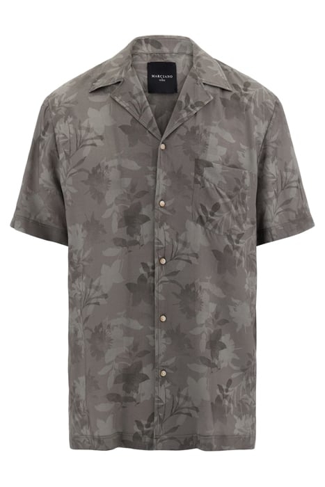 BILLY BOWLING SHIRT MOSSY GREEN FLOWER CASUAL 5