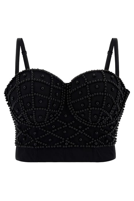 LEA BUSTIER TOP JET BLACK MULTI 6