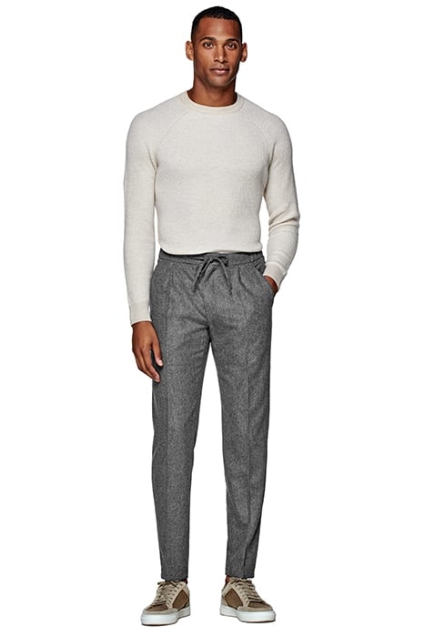 LIGHT GREY DRAWSTRING AMES TROUSERS 4
