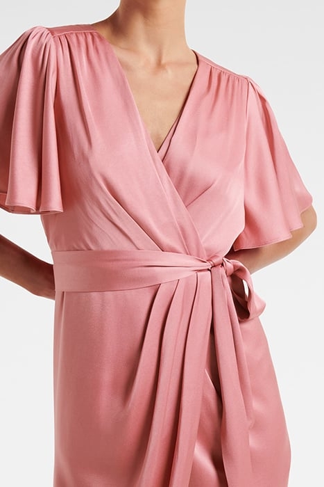 CAROLINA SATIN MIDI DRESS WILD ROSE 4