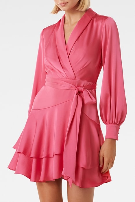 MIKAYLA SATIN MINI DRESS RASPBERRY JELLY 4