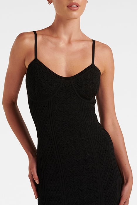 CHARLIE CORSET KNIT DRESS BLACK 4
