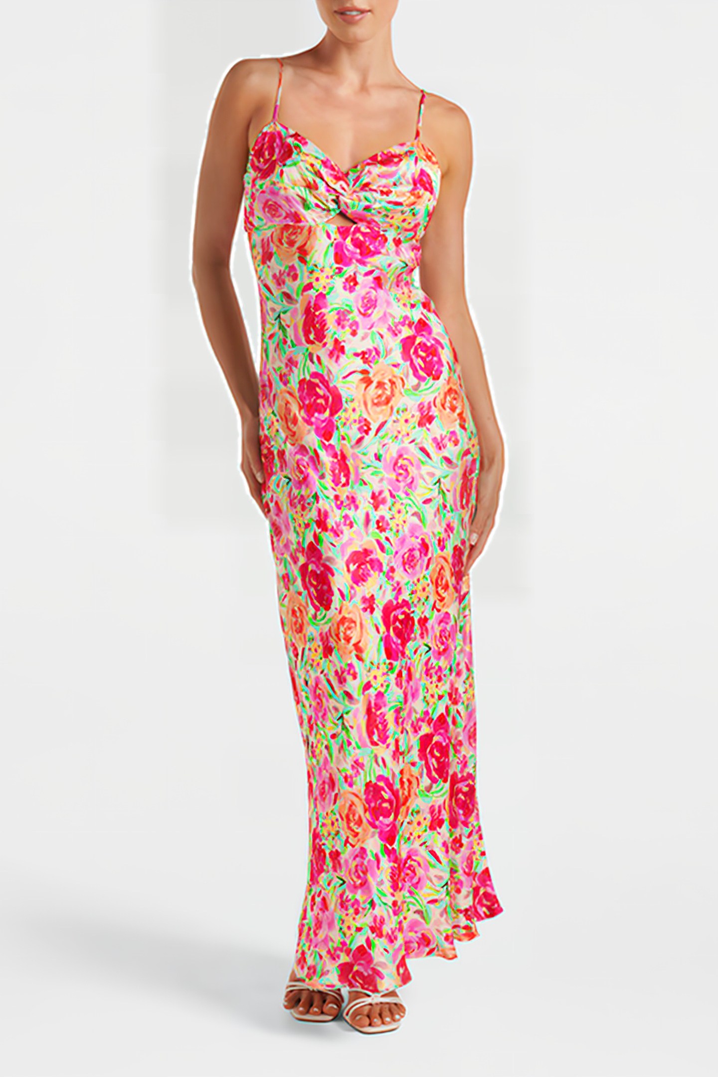 LESLIE BUSTIER SLIP DRESS ROZALIA FLORAL 1