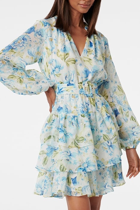 CAYLEE PETITE RUFFLE MINI DRESS PRINT OPTION 1 4