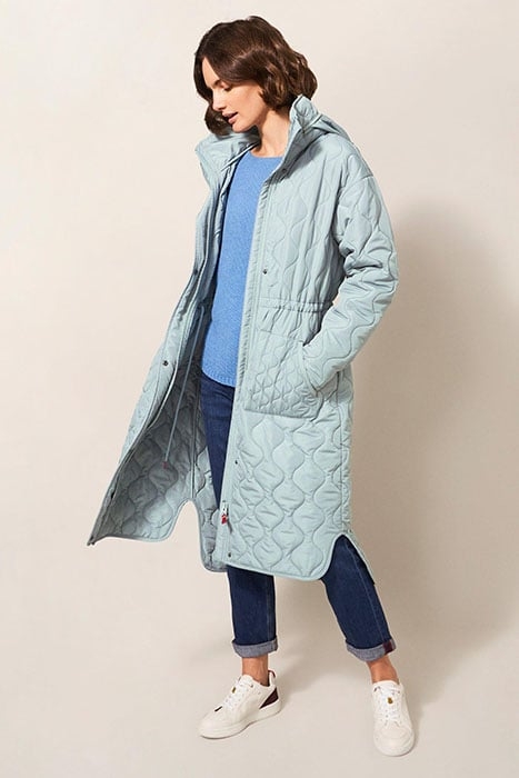 MADDISON QUILTED COAT MID BLUE 1
