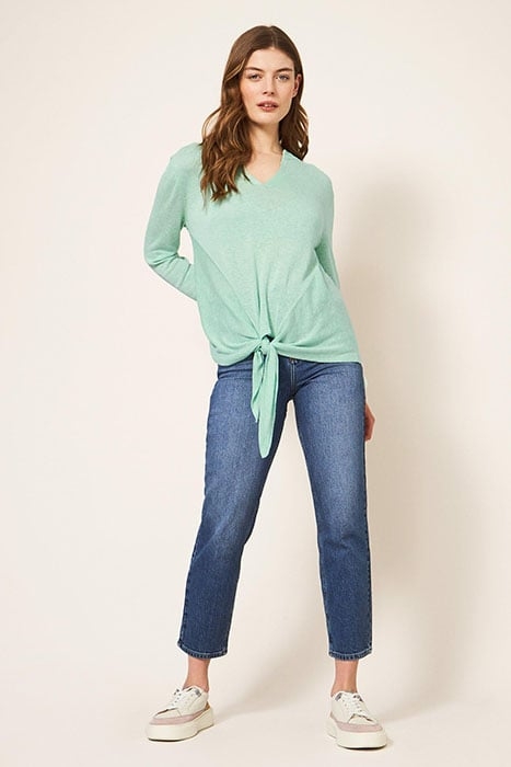 TIE HEM JUMPER LIGHT TEAL 1