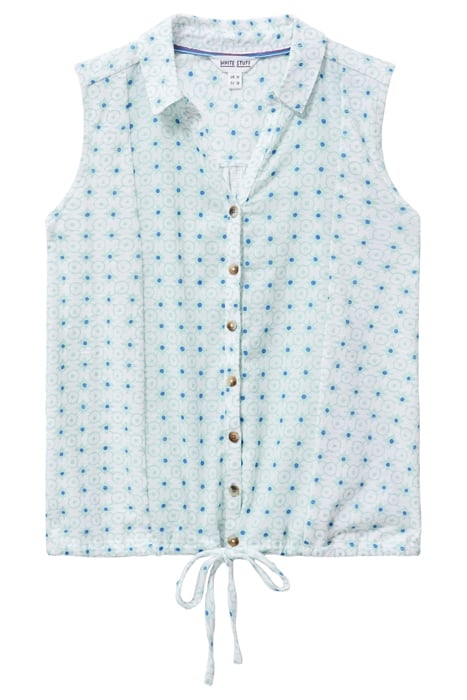 FLOWING GRASSES JERSEY SHIRT TEAL PRINT 4