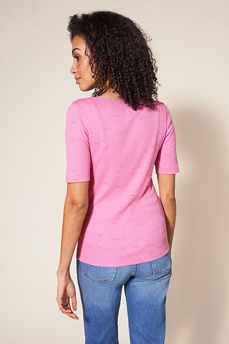 SHERBET TEE PINK PRINTED 2